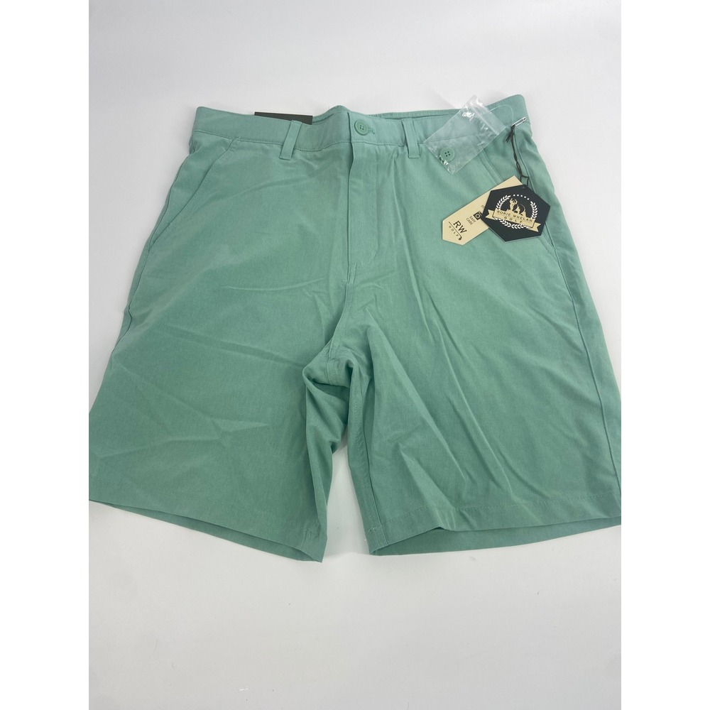 Rorie Whelan Golf Shorts Men's 34 Mint Green Performance Easy Care 9 Inch Inseam